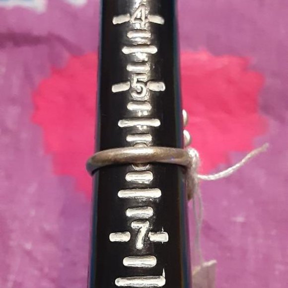 Mother of Pearl Ring Signed JE - Picture 4 of 5